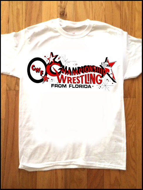 Championship Wrestling from Florida Vintage White Tee