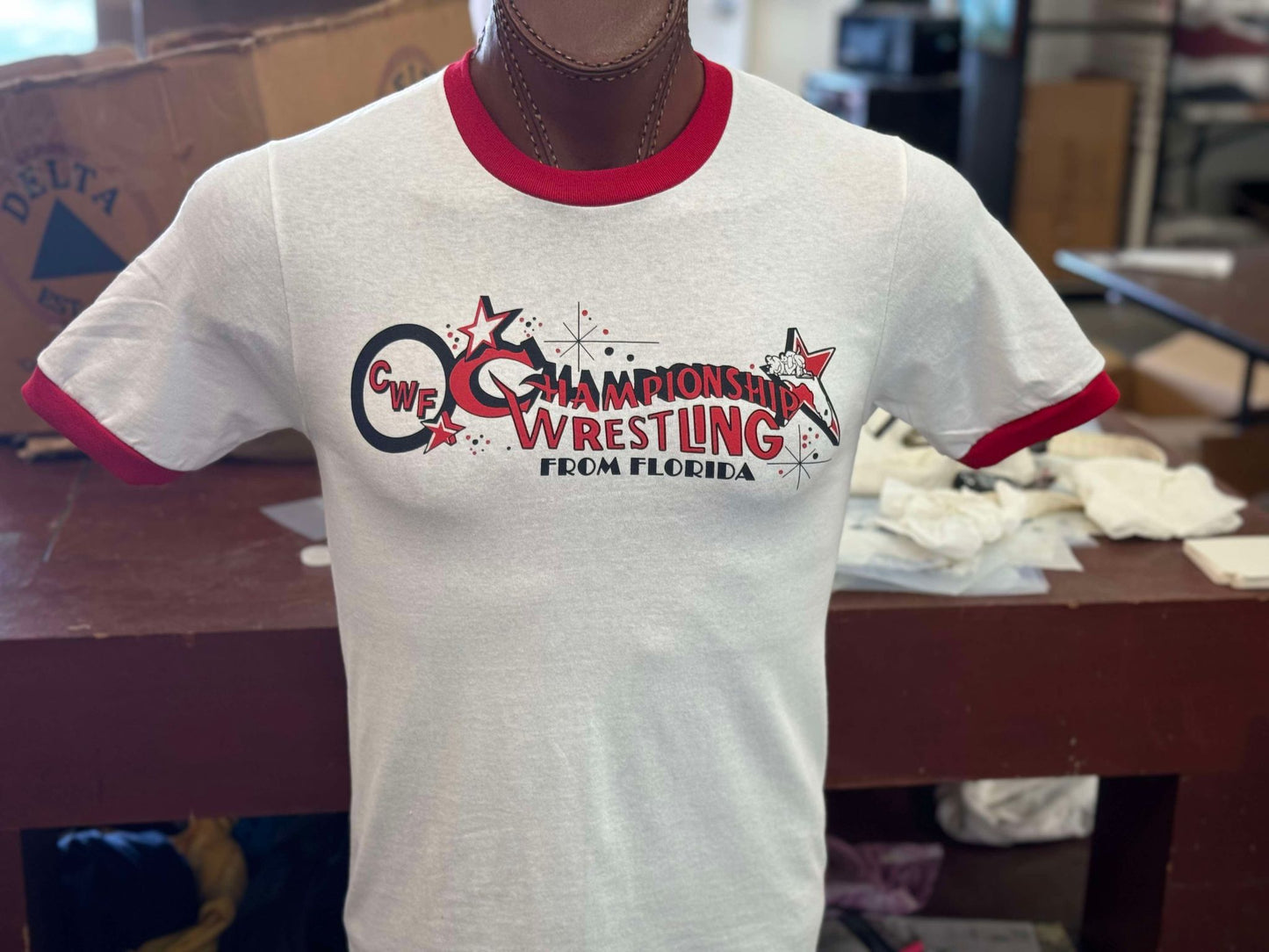 Championship Wrestling from Florida Ringer Tee