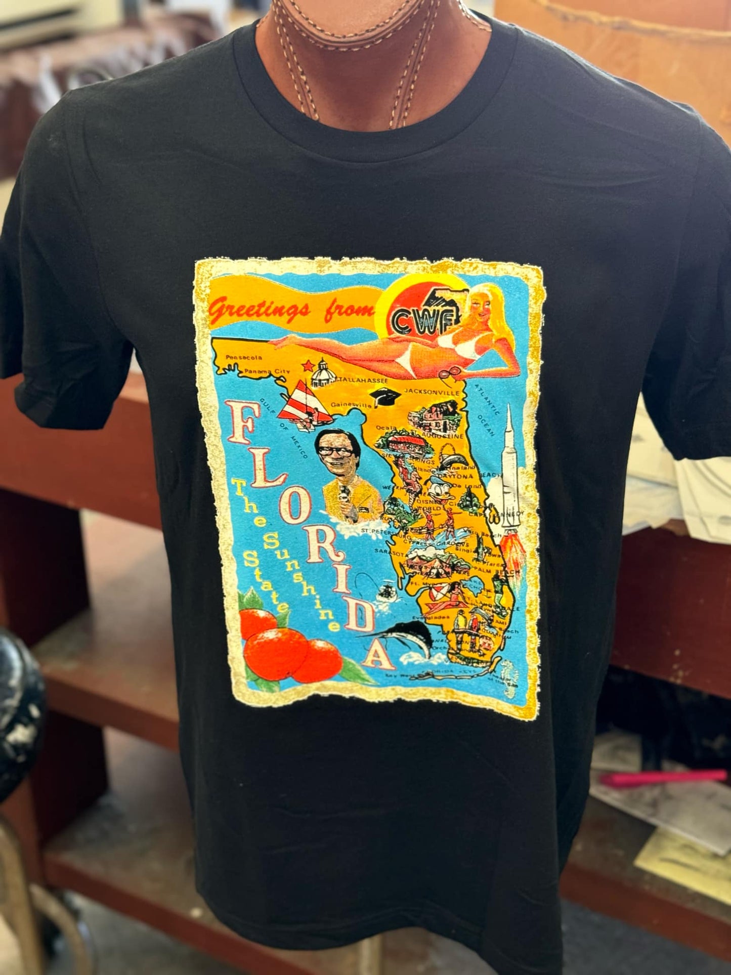 Greetings From The Sunshine State Black Tee