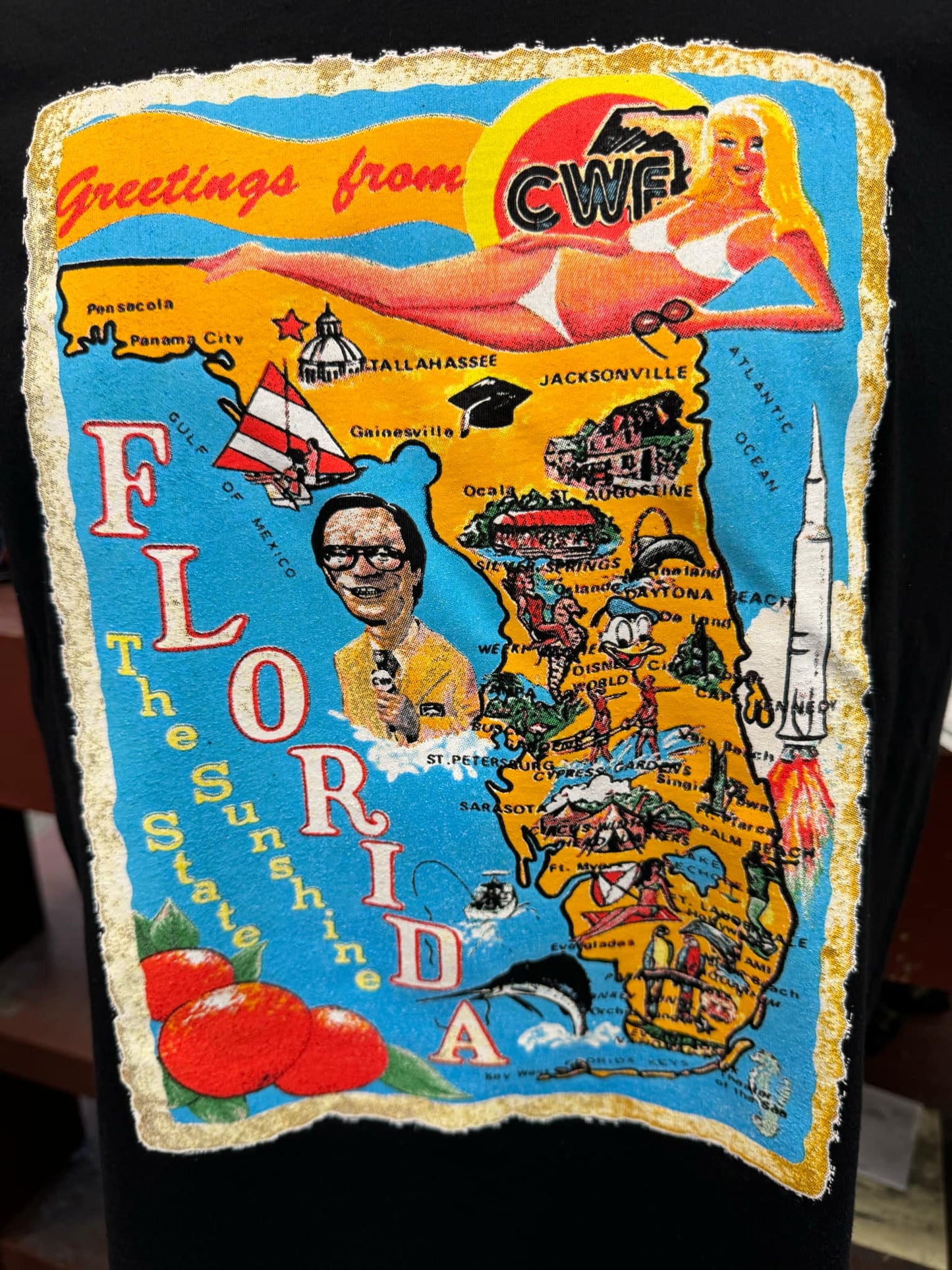 Greetings From The Sunshine State Black Tee
