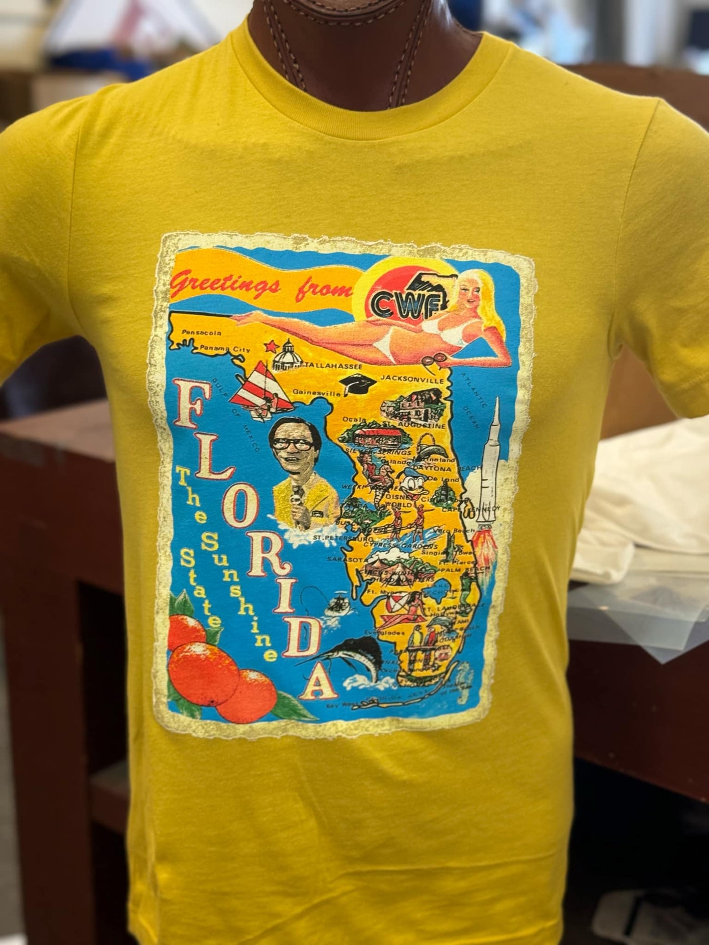 Greetings From The Sunshine State Yellow Tee