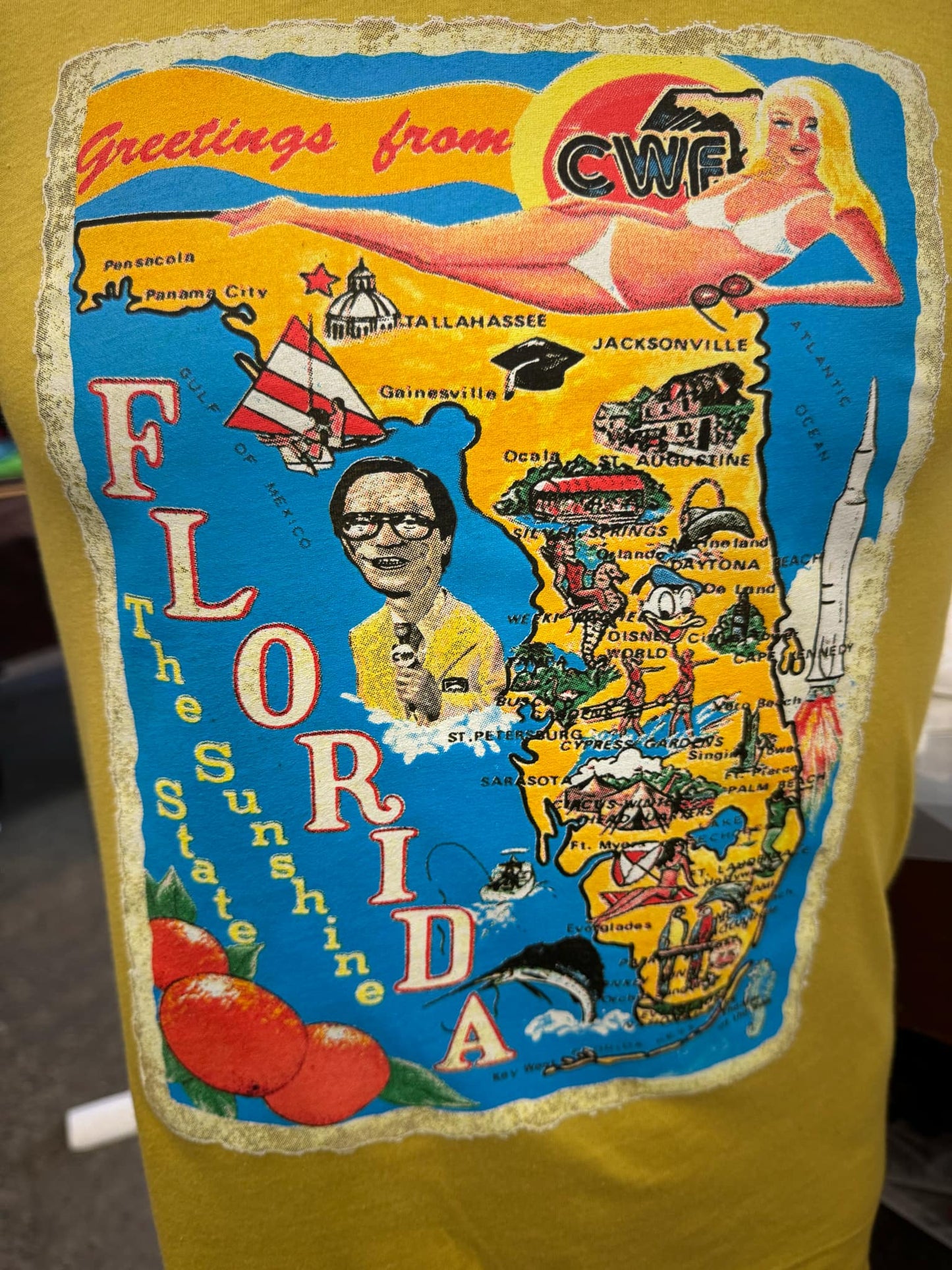 Greetings From The Sunshine State Yellow Tee