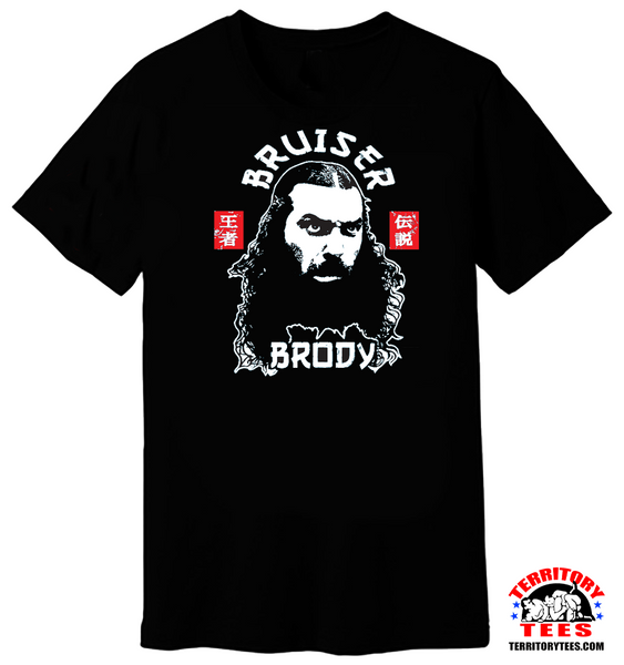 bruiser brody  tシャツ Bruiser Brody Legend-Champion Black Tee – Territory Tees